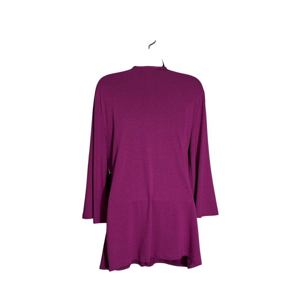 Cache Empire Bust Gold Grecian Gold Belt Top, Magenta-Orchid Purple/Pink Large - Picture 3 of 8